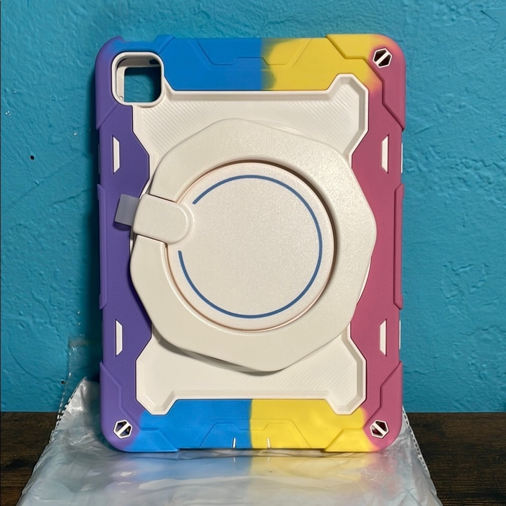 Multicolor Tablet Case with Stand